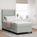 vidaXL Boxrugós ágy fejtámlával Világosszürke 80 x 200 cm Bársony
