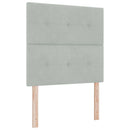 vidaXL Boxrugós ágy fejtámlával Világosszürke 80 x 200 cm Bársony