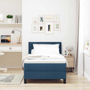 vidaXL Boxrugós ágy matracmal fejtámlával Kék 80 x 200 cm szövet