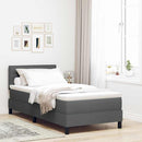vidaXL Boxrugós ágy matracmal Sötétszürke 90 x 190 cm szövet