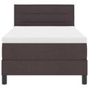 vidaXL Boxrugós ágy matracmal Sötét Barna 90 x 200 cm szövet