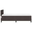 vidaXL Boxrugós ágy matracmal Sötét Barna 90 x 200 cm szövet