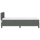 vidaXL Boxrugós ágy matracmal Sötétszürke 100 x 200 cm szövet
