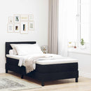 vidaXL Boxrugós ágy matracmal fejtámlával Fekete 100 x 200 cm szövet