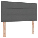 vidaXL Boxrugós ágy matracmal Sötétszürke 120 x 190 cm szövet