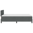 vidaXL Boxrugós ágy matracmal Sötétszürke 120 x 190 cm szövet