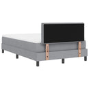 vidaXL Boxrugós ágy matracmal Világosszürke 120 x 200 cm szövet