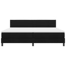 vidaXL Boxrugós ágy matracmal fejtámlával Fekete 200 x 200 cm szövet