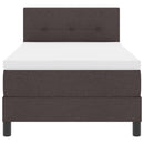 vidaXL Boxrugós ágy matracmal Sötét Barna 80 x 200 cm szövet