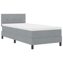 vidaXL Boxrugós ágy matracmal Világosszürke 90 x 200 cm szövet