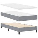 vidaXL Boxrugós ágy matracmal Világosszürke 90 x 200 cm szövet