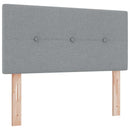 vidaXL Boxrugós ágy matracmal Világosszürke 90 x 200 cm szövet