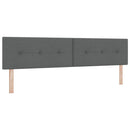 vidaXL Boxrugós ágy matracmal Sötétszürke 200 x 200 cm szövet