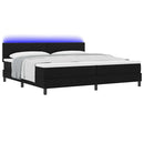 vidaXL Boxrugós ágy matracmal fejtámlával Fekete 200 x 200 cm szövet