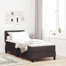 vidaXL Boxrugós ágy matracmal Sötét Barna 80 x 200 cm szövet