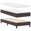 vidaXL Boxrugós ágy matracmal Sötét Barna 80 x 200 cm szövet