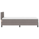 vidaXL Boxrugós ágy matracmal fejtámlával Tópszínű 80 x 200 cm szövet