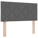 vidaXL Boxrugós ágy matracmal Sötétszürke 90 x 200 cm szövet