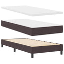 vidaXL Boxrugós ágy matracmal Sötét Barna 90 x 200 cm szövet