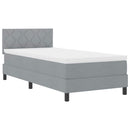 vidaXL Boxrugós ágy matracmal Világosszürke 100 x 200 cm szövet