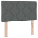 vidaXL Boxrugós ágy matracmal Sötétszürke 120 x 190 cm szövet