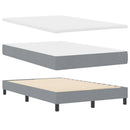 vidaXL Boxrugós ágy matracmal Világosszürke 120 x 200 cm szövet
