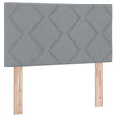 vidaXL Boxrugós ágy matracmal Világosszürke 120 x 200 cm szövet