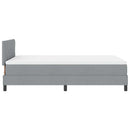 vidaXL Boxrugós ágy matracmal Világosszürke 120 x 200 cm szövet
