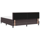 vidaXL Boxrugós ágy matracmal Sötét Barna 180 x 200 cm szövet
