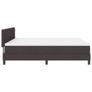 vidaXL Boxrugós ágy matracmal Sötét Barna 180 x 200 cm szövet