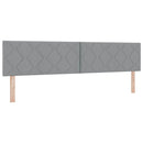 vidaXL Boxrugós ágy matracmal Világosszürke 200 x 200 cm szövet