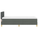 vidaXL Boxrugós ágy matracmal Sötétszürke 80 x 200 cm szövet