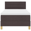 vidaXL Boxrugós ágy matracmal sötétbarna 80 x 200 cm szövet