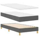 vidaXL Boxrugós ágy matracmal Sötétszürke 90 x 190 cm szövet