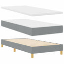 vidaXL Boxrugós ágy matracmal Világosszürke 90 x 200 cm szövet