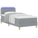 vidaXL Boxrugós ágy matracmal Világosszürke 90 x 200 cm szövet