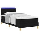 vidaXL Boxrugós ágy matracmal fejtámlával Fekete 90 x 200 cm szövet