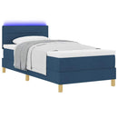 vidaXL Boxrugós ágy matracmal fejtámlával Kék 90 x 200 cm szövet