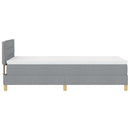 vidaXL Boxrugós ágy matracmal Világosszürke 100 x 200 cm szövet