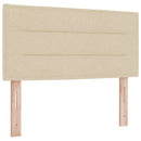 vidaXL Boxrugós ágy matracmal fejtámlával Krém 100 x 200 cm szövet