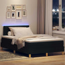 vidaXL Boxrugós ágy matracmal fejtámlával Fekete 120 x 190 cm szövet