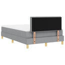 vidaXL Boxrugós ágy matracmal Világosszürke 120 x 200 cm szövet