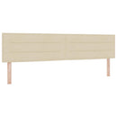 vidaXL Boxrugós ágy matracmal fejtámlával Krém 200 x 200 cm szövet