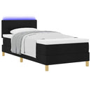 vidaXL Boxrugós ágy matracmal fejtámlával Fekete 80 x 200 cm szövet