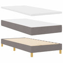 vidaXL Boxrugós ágy matracmal fejtámlával Tópszínű 80 x 200 cm szövet