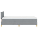 vidaXL Boxrugós ágy matracmal Világosszürke 90 x 200 cm szövet