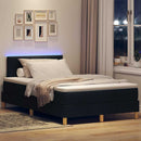 vidaXL Boxrugós ágy matracmal fejtámlával Fekete 120 x 200 cm szövet