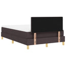 vidaXL Boxrugós ágy matracmal sötétbarna 120 x 200 cm szövet