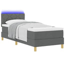 vidaXL Boxrugós ágy matracmal Sötétszürke 80 x 200 cm szövet