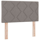 vidaXL Boxrugós ágy matracmal fejtámlával Tópszínű 80 x 200 cm szövet